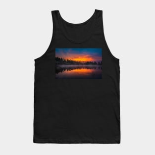 Diamond Lake Sunset Reflection Tank Top